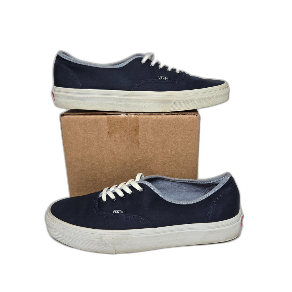 Vans Authentic Canvas Low Top Sneakers | Men's 9.0 / Women's 10.5 | Navy Blue